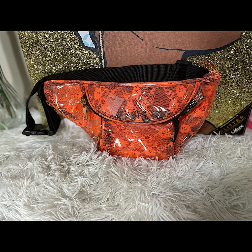 Neon lace look crossbody Fanny Pack